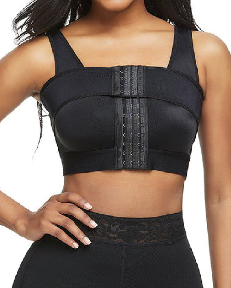 Front Closure Post Surgery Compression Shapewear Bra With Breast Support Belt  - By Qivii