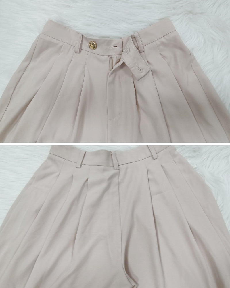 Shapshe® Leisure High Waisted Pleated Wide Leg Harem Pants  - By Qivii