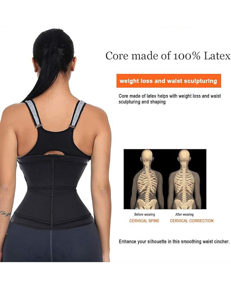 Neoprene Sweat Waist Trainer Corset Trimmer Shaper Belt for Women  - By Qivii