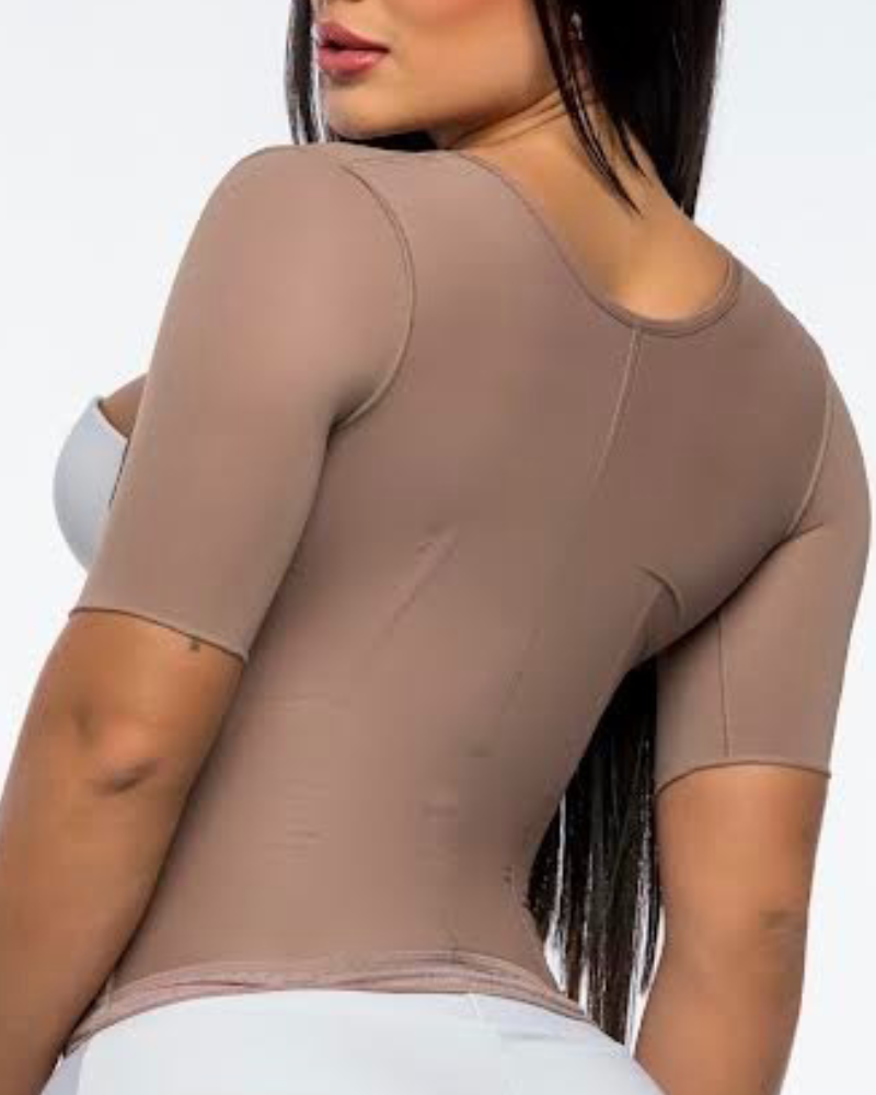 Shapshe® Women Compression Waist Trainer Tank tops Under Bust with Short Sleeves  - By Qivii