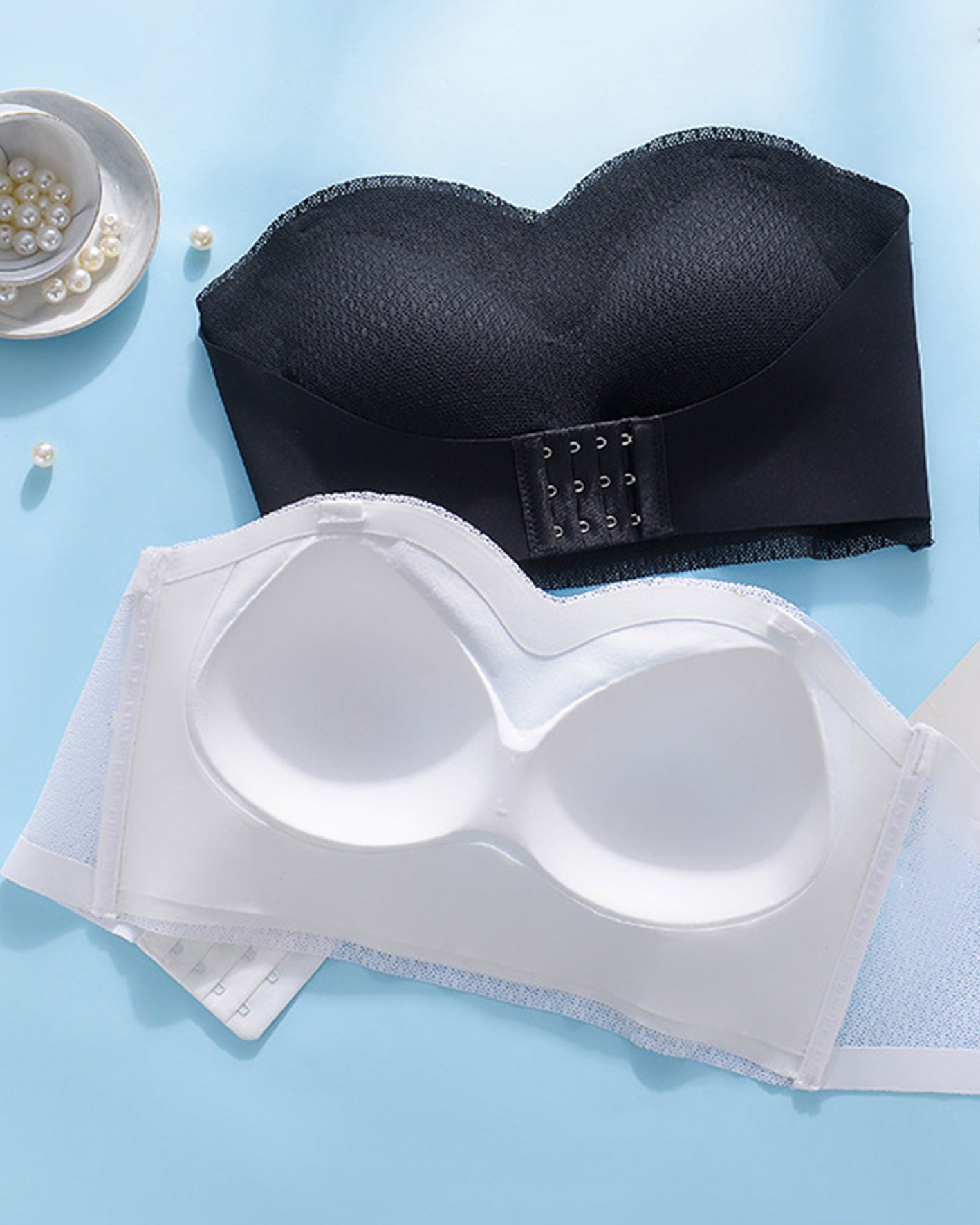 Strapless Push Up Backless Invisible Wireless Front Fastening Bra  - By Qivii