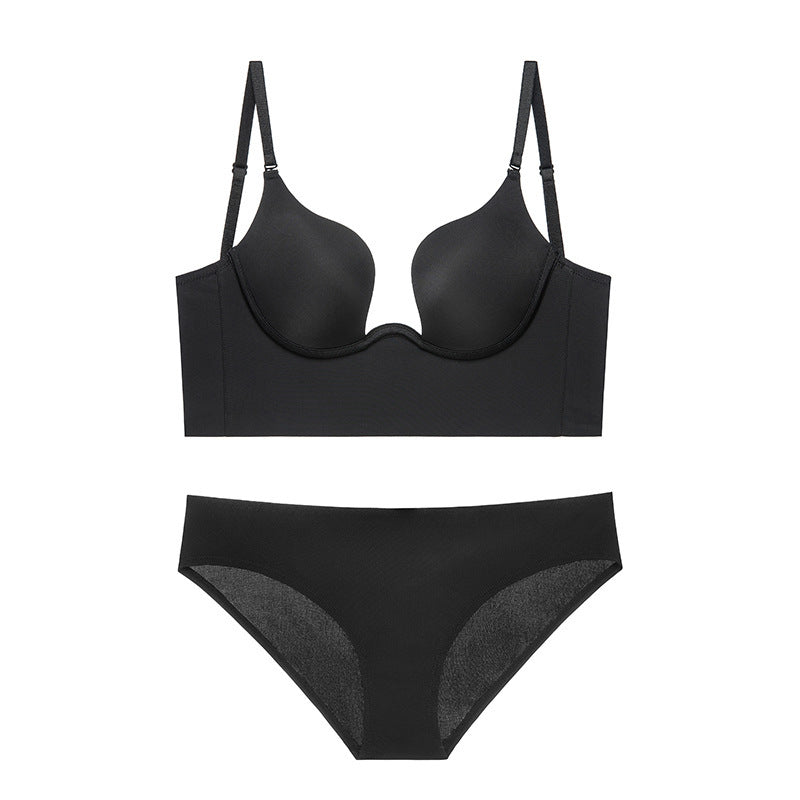 Backless Multiway Deep V Cup Underwire Push up Bra  - By Qivii