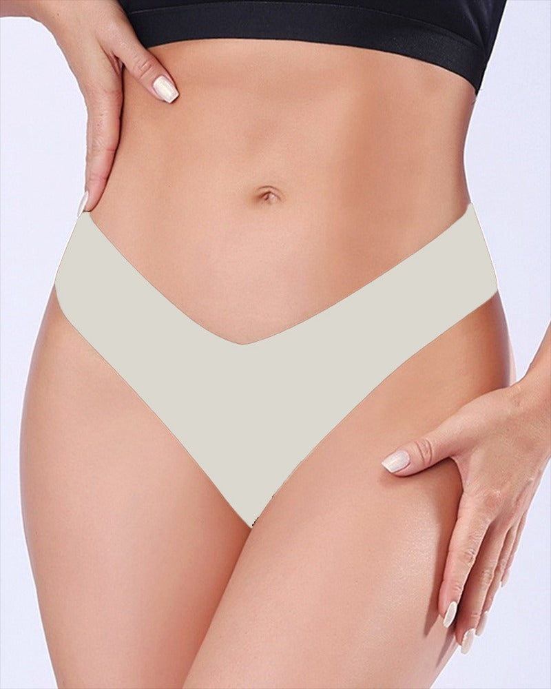 Sexy Ice Silk Low-Rise Panties Seamless Multicolor Briefs Lingerie  - By Qivii