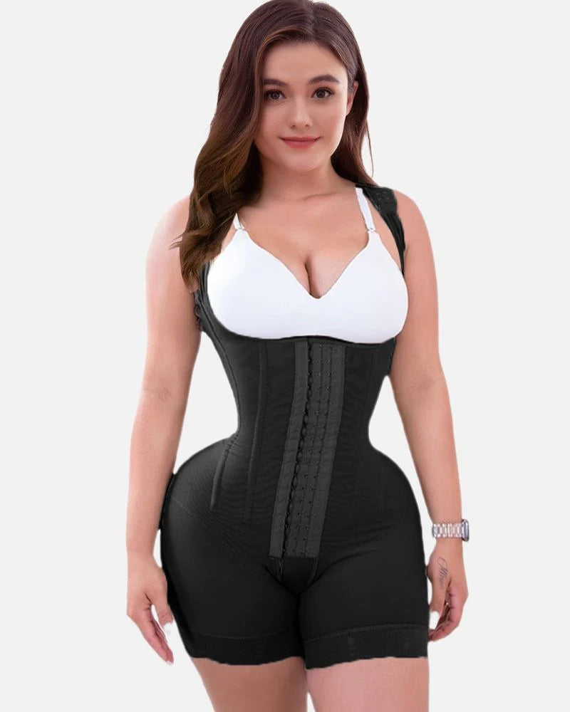 Shapshe® Firm Compression Tummy Control Shapewear Adjustable Bodysuit Hook and Eye Closure  - By Qivii