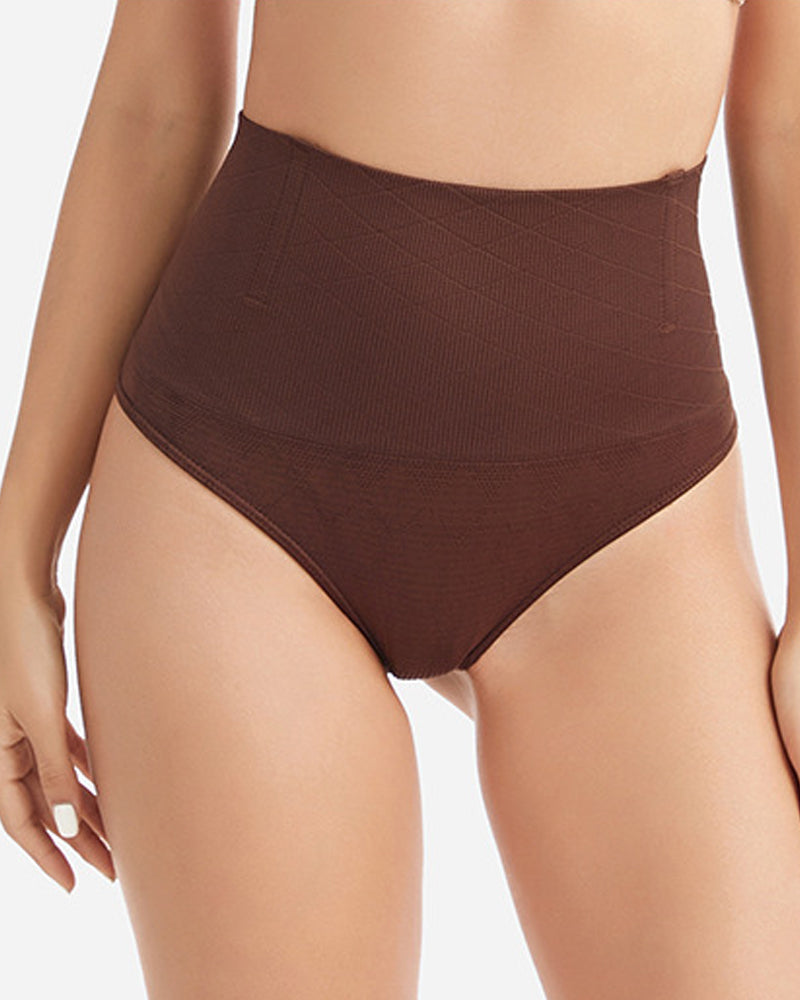 Women Slimming High Waist Tummy Control Girdle Thong Underwear Brief  - By Qivii