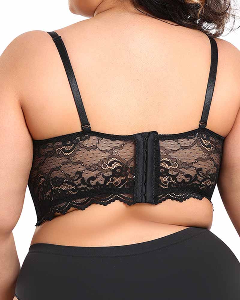 High Support Body Sculpting Lace Back Bra  - By Qivii