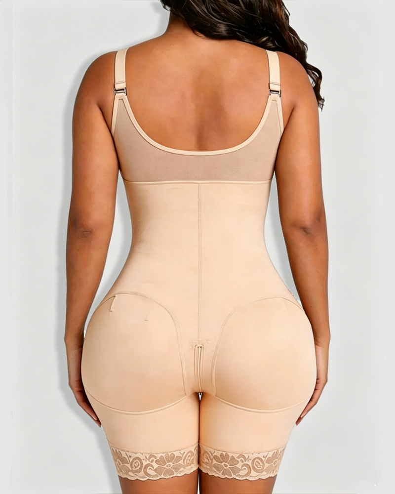 Zipper Tummy Control & Butt Lifter Shapewear Bodysuit  - By Qivii