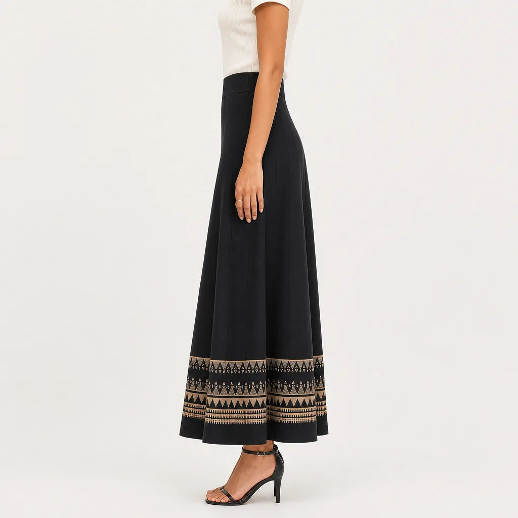 Carver A-Line Midi Skirt
