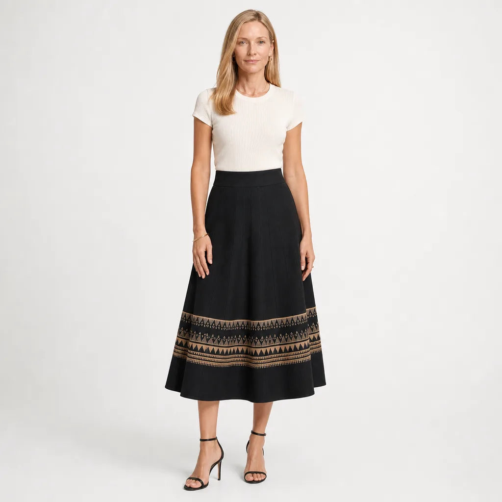 Carver A-Line Midi Skirt