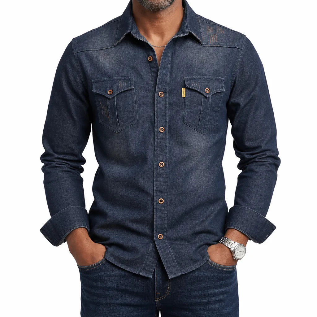 Casper | Mens Fall Western Denim Shirt