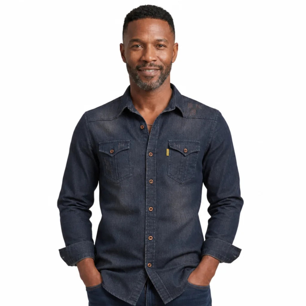 Casper | Mens Fall Western Denim Shirt
