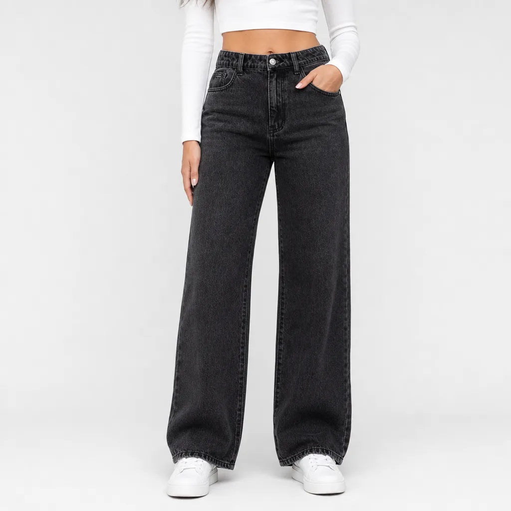 Cassia | Womens Mom Baggy Wide Leg Jeans