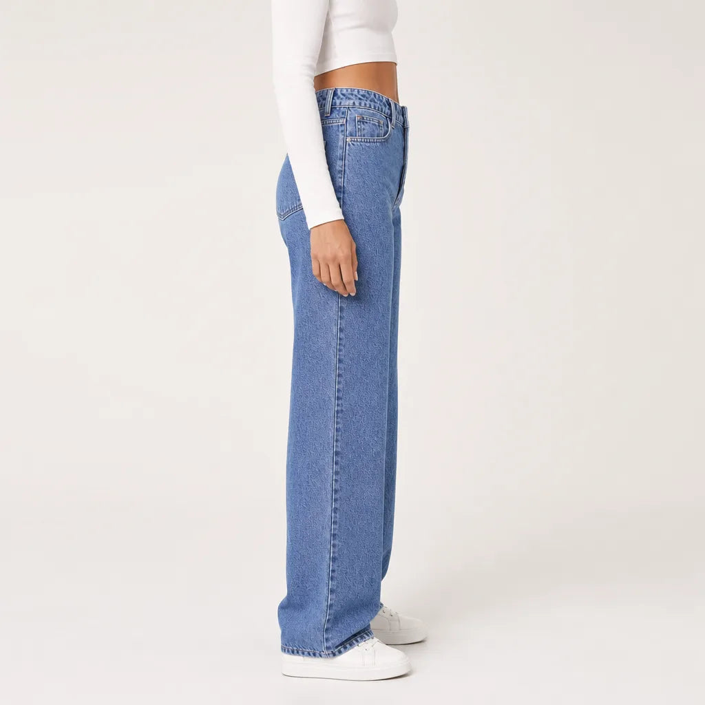 Cassia | Womens Mom Baggy Wide Leg Jeans