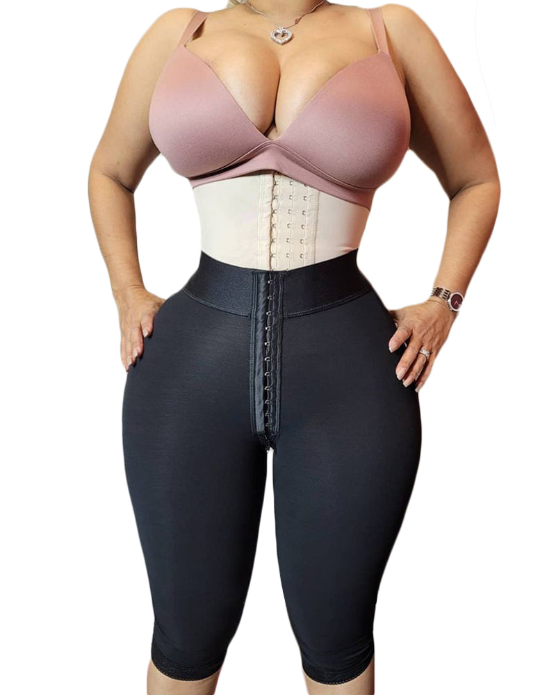 Shapshe® Front Closure Hourglass Bodyshaper High Compression Shorts Butt Lifter  - By Qivii