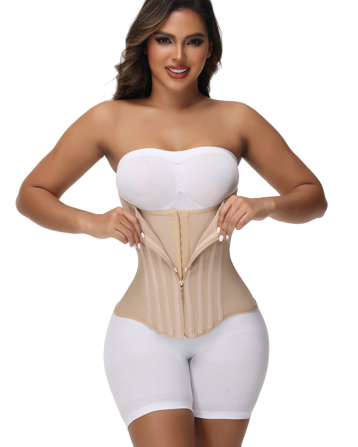 Shapshe® Curved Boned Waist Trainer High Compression Tiny Waist Corset  - By Qivii