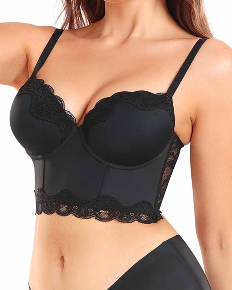 High Support Body Sculpting Lace Back Bra  - By Qivii