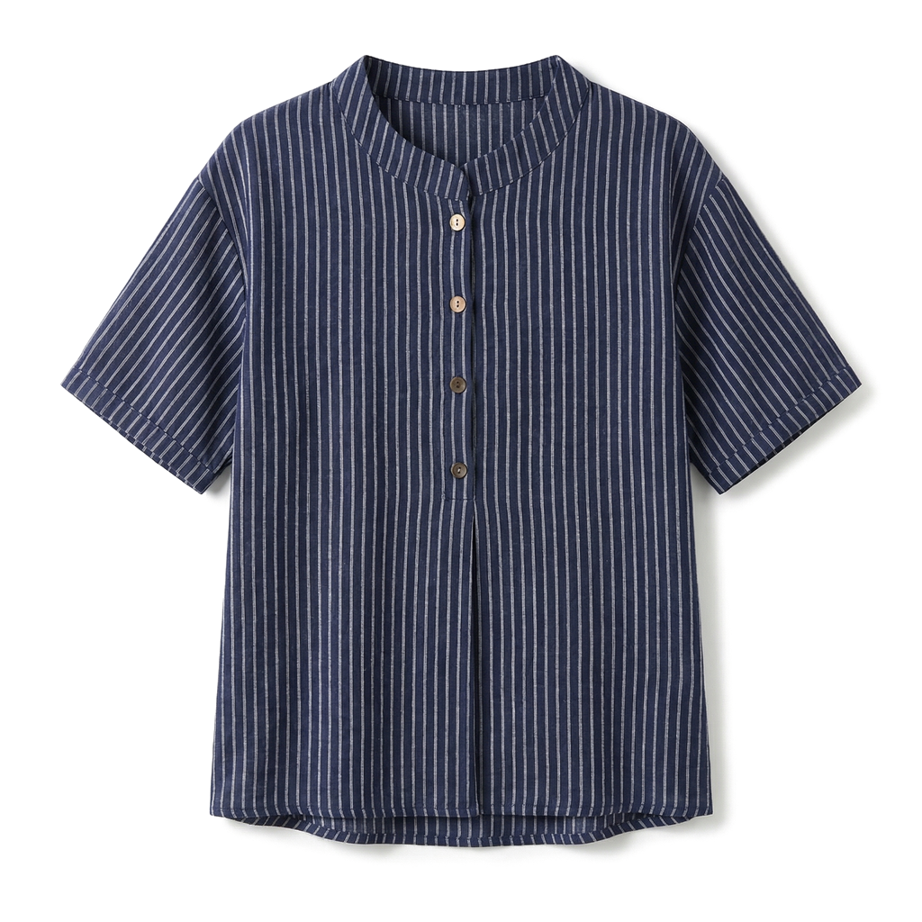 Celeste Cotton Striped Top