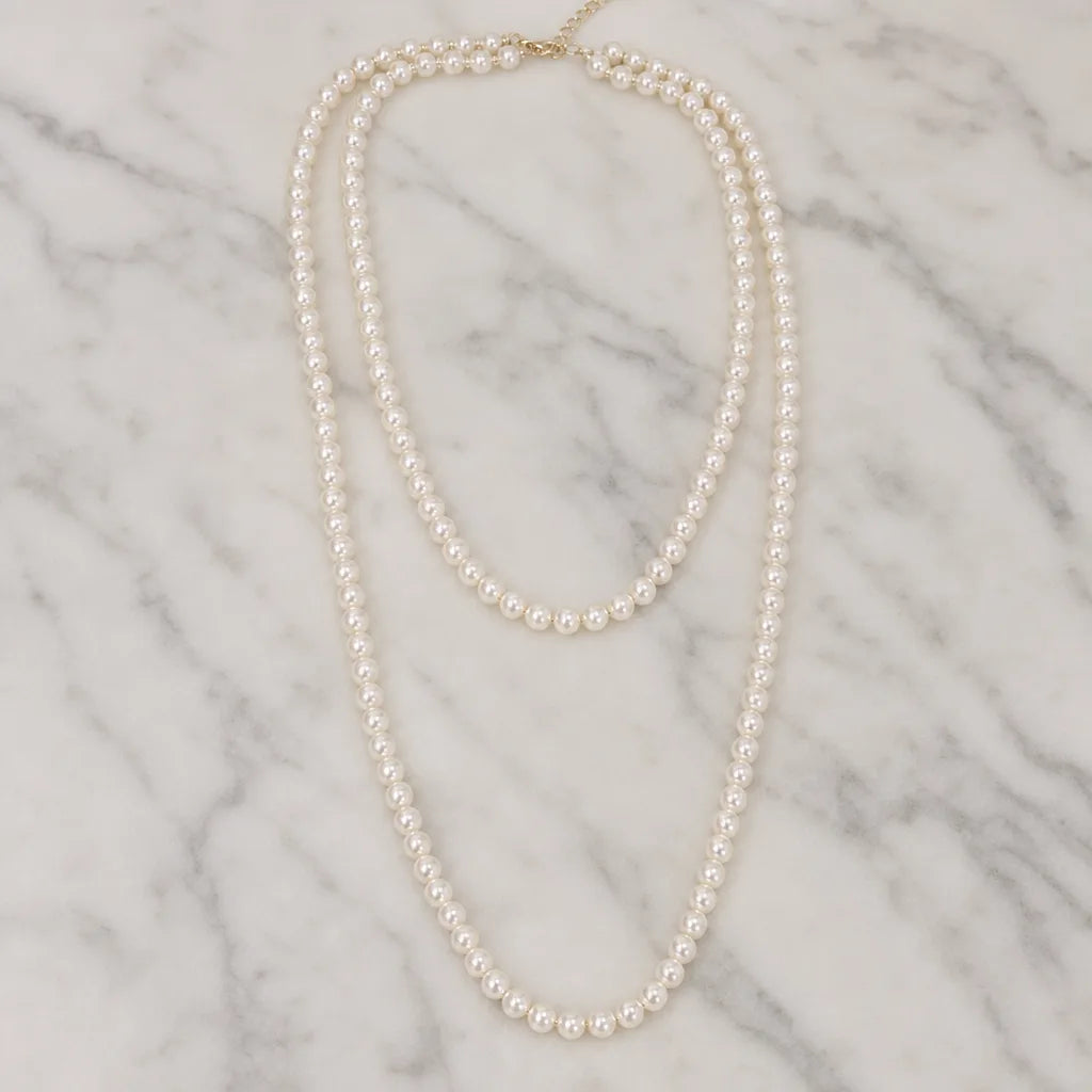 Celeste Rope Pearl Necklace