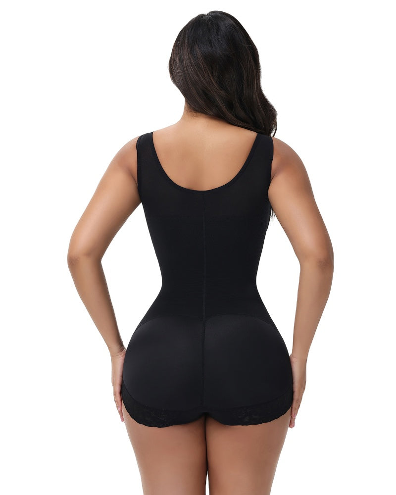 Shapshe® Fajas Colombianas Lace Bust Post Surgery Zipper BBL Compression Shapewear  - By Qivii