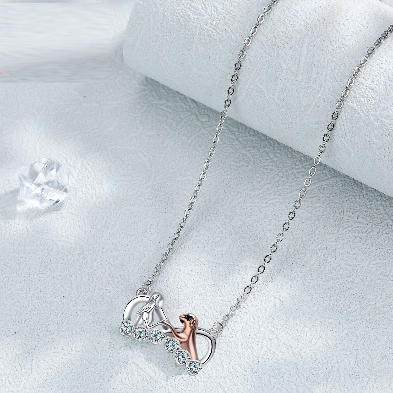 Infinite Symbol Fashion Style Jewelry Ornament Gentle Puppy Guardian Pendant Necklace For Women