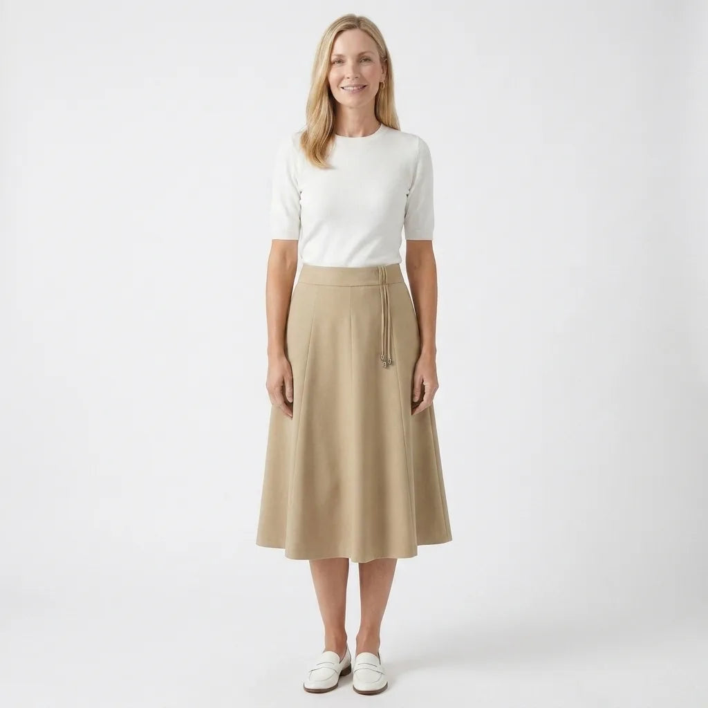 Clara Pleated Midi Skirt