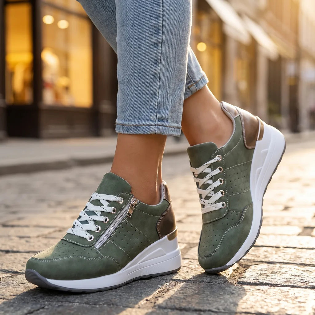 Cleo | Womens Wedge Platform Orthopedic Sneakers