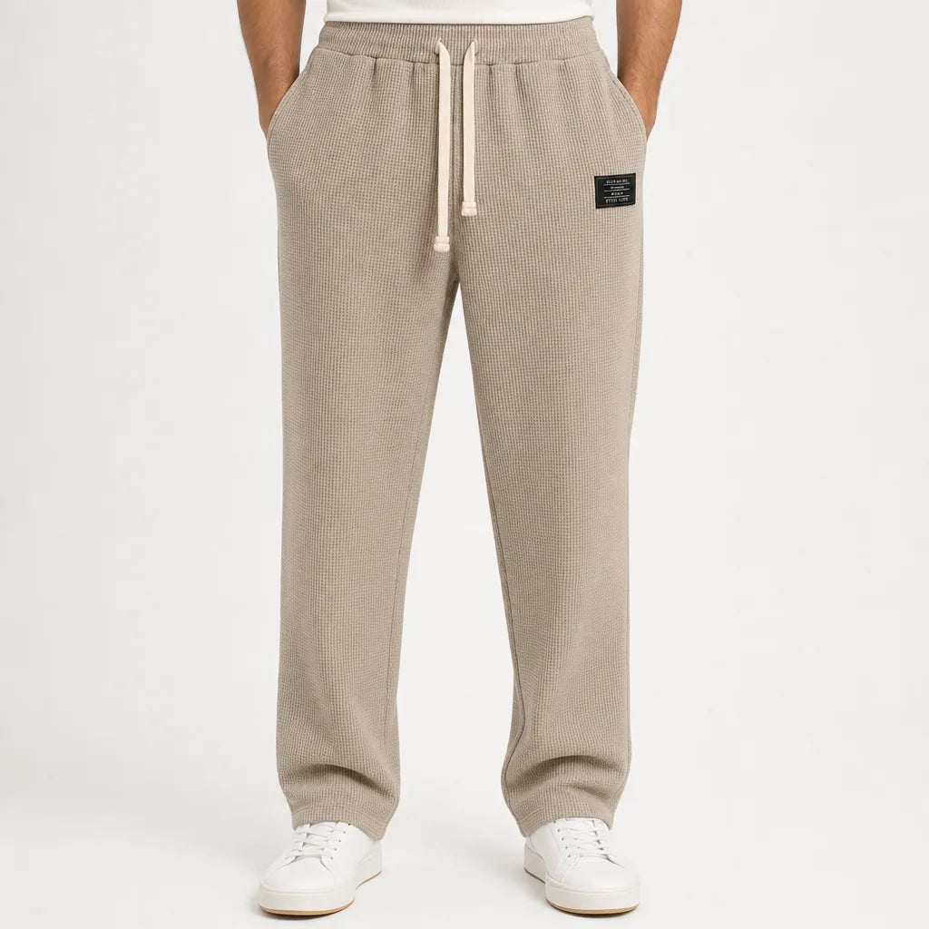 Clifford Waffle Wide-Leg Pants