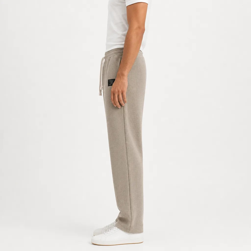 Clifford Waffle Wide-Leg Pants