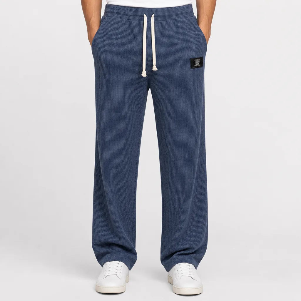 Clifford Waffle Wide-Leg Pants