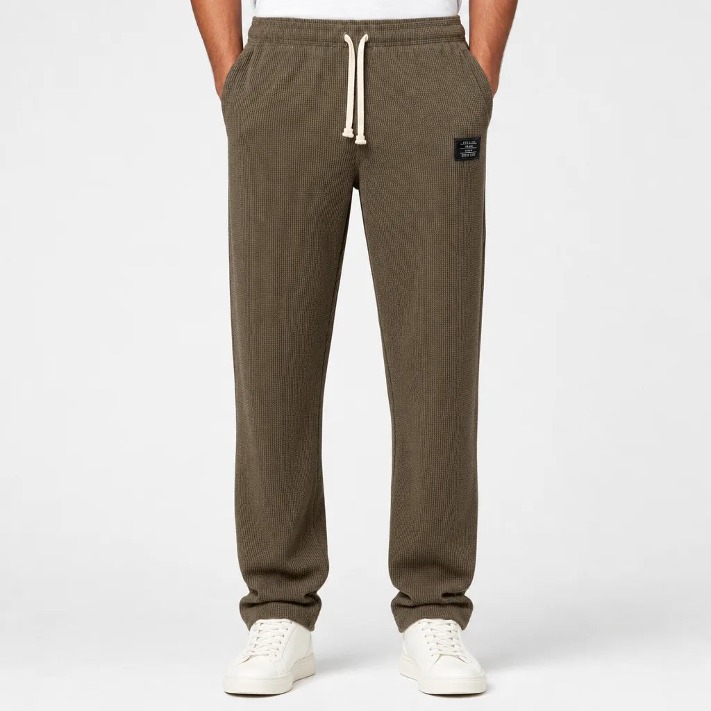 Clifford Waffle Wide-Leg Pants