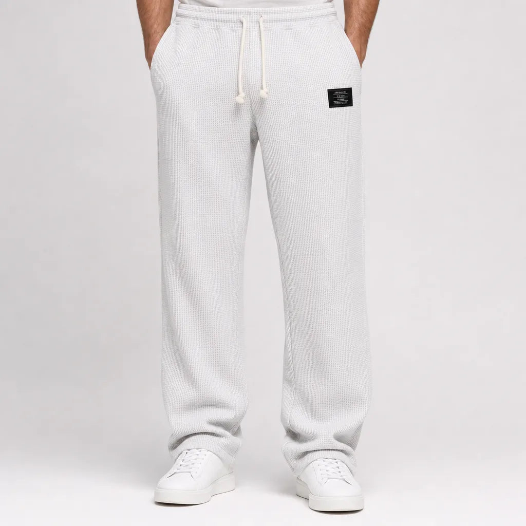 Clifford Waffle Wide-Leg Pants