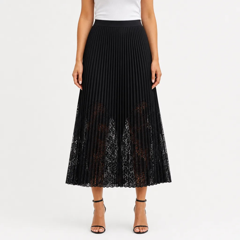 Clive Black Lace Midi Skirt