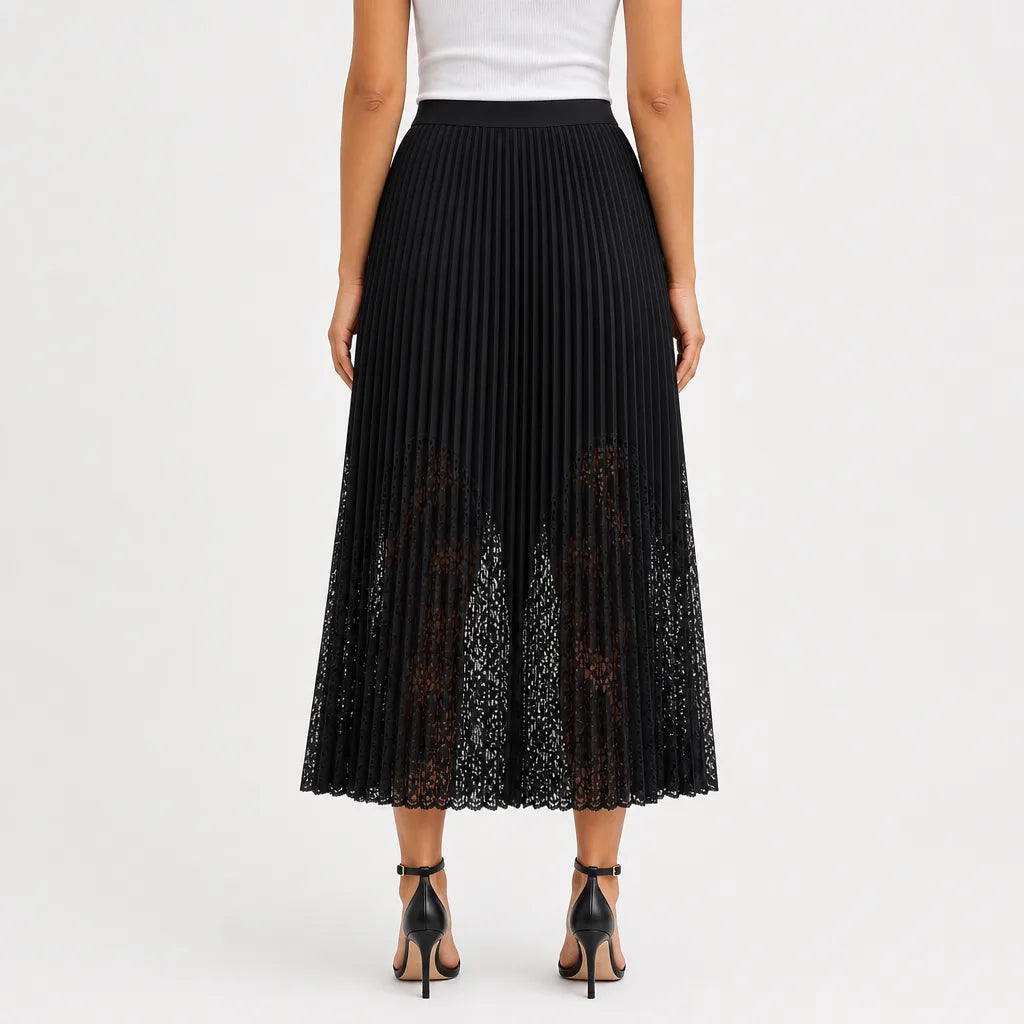 Clive Black Lace Midi Skirt
