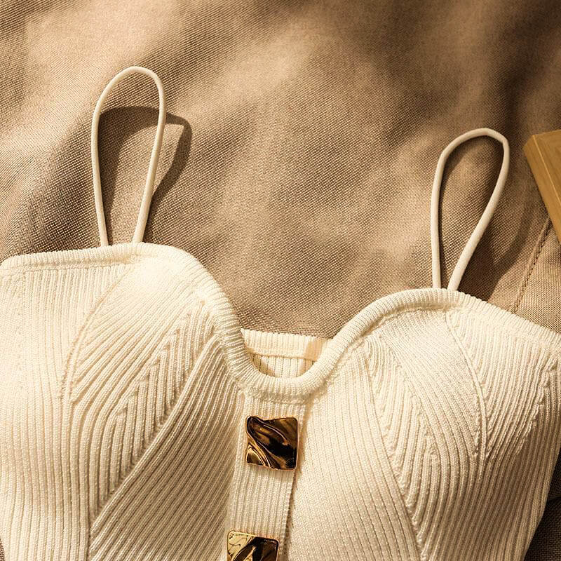 Chloe Slim-Knit Cami  - By Qivii