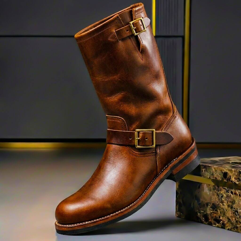 Sullivan Vintage Leather Boots  - By Qivii