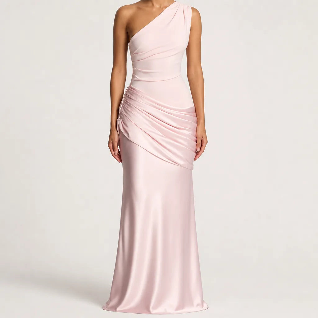 Colette | Womens Elegant Evening Satin Cocktail Maxi Dress