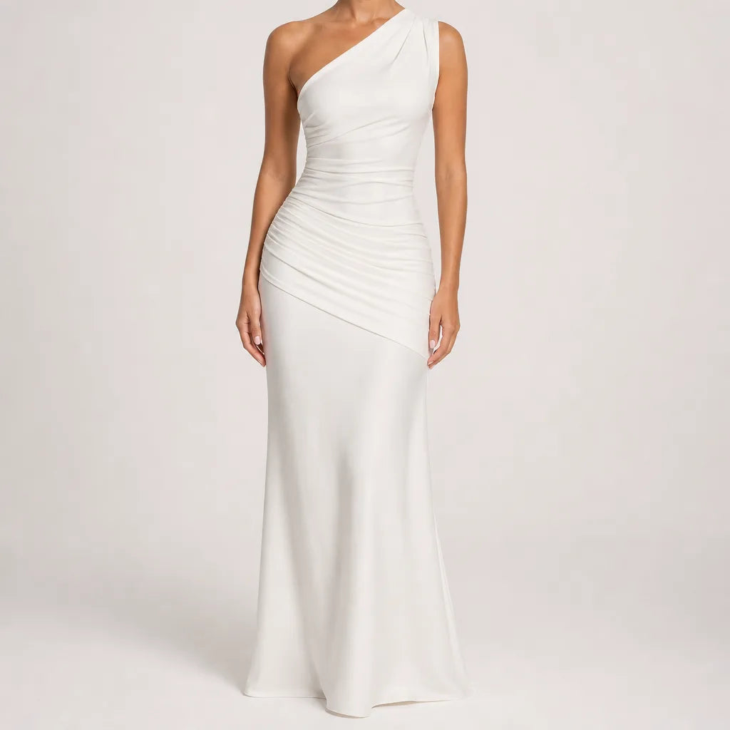 Colette | Womens Elegant Evening Satin Cocktail Maxi Dress