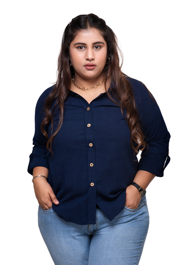 Button Down Shirt (Navy Blue)