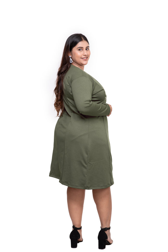 Blazer Dress (Olive Green)