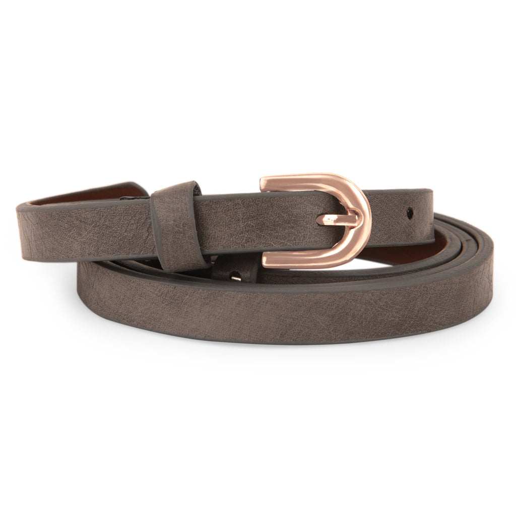 Faux Leather Belt (Grey)