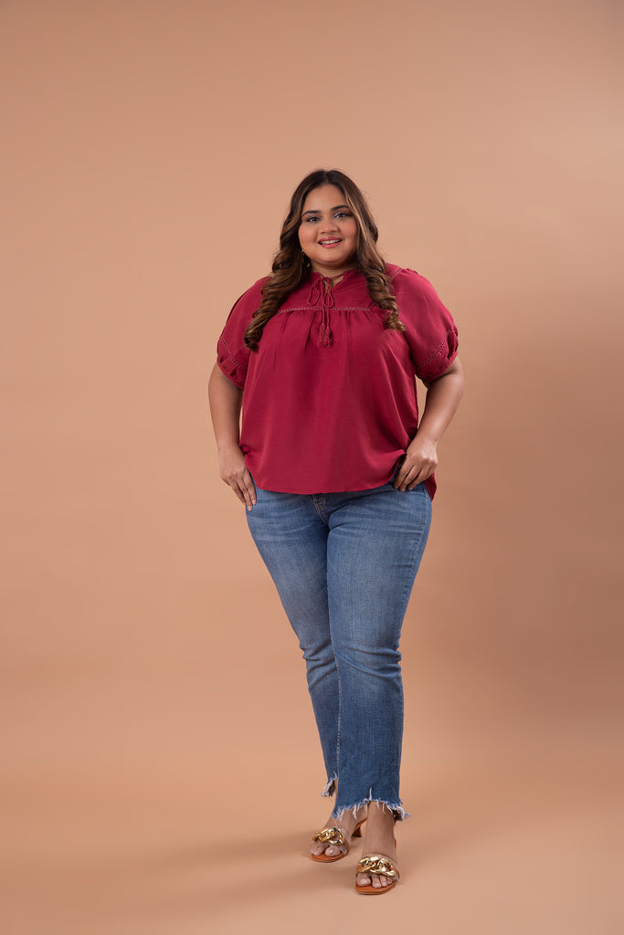 AM to PM Swing Top (Maroon)