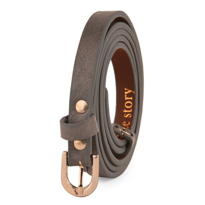 Faux Leather Belt (Grey)