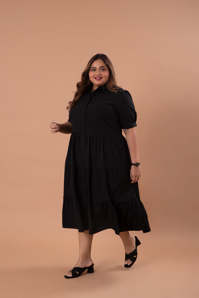 AM To PM Shirt Dress (Black)