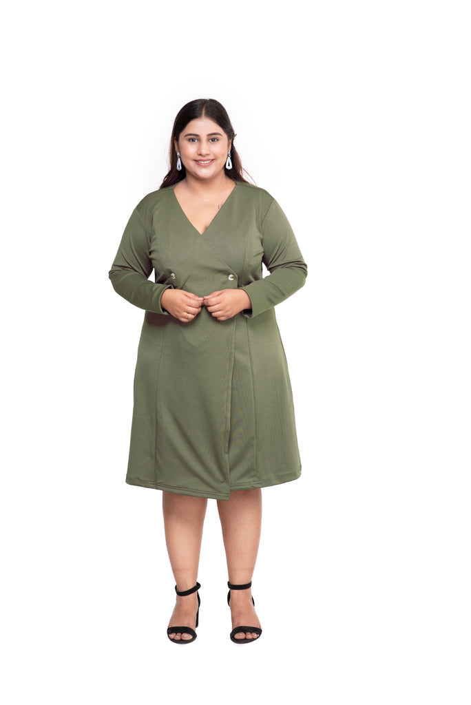 Blazer Dress (Olive Green)