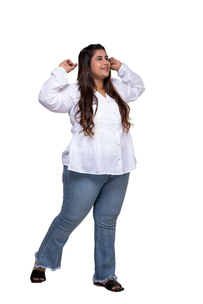 90's Lace Shirt (White)