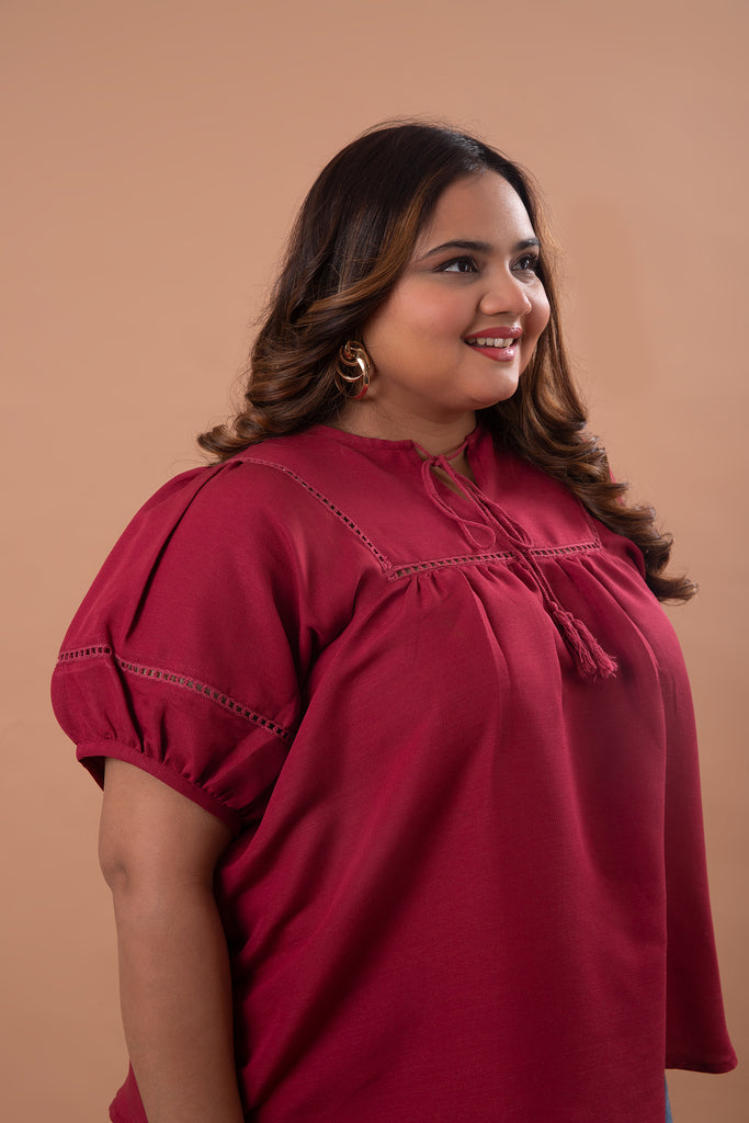 AM to PM Swing Top (Maroon)