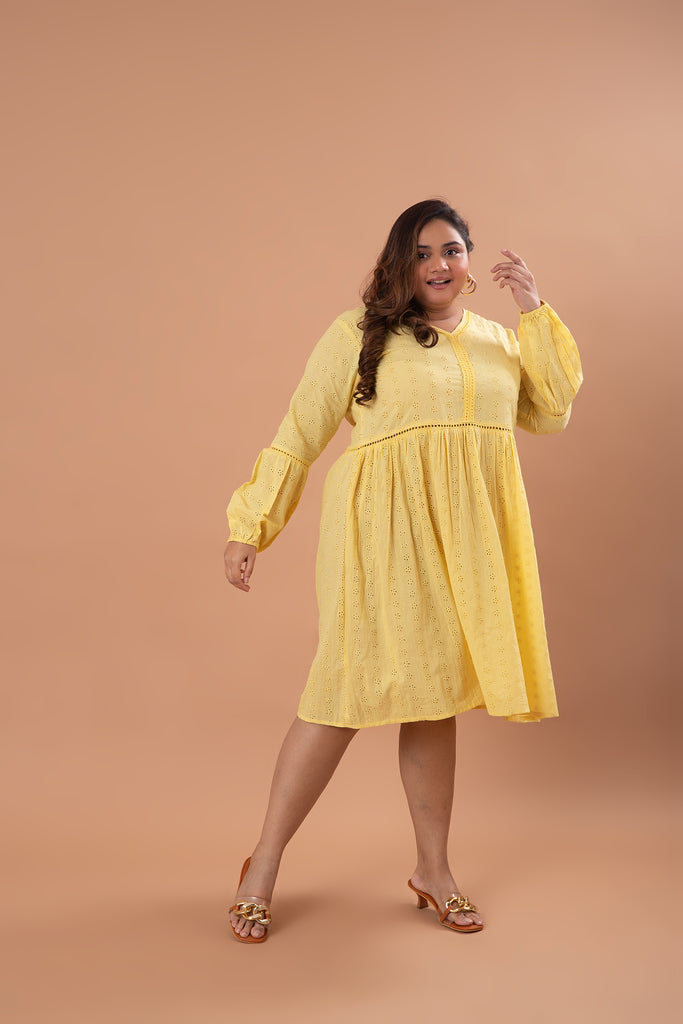 Boho Mini Dress (Yellow)