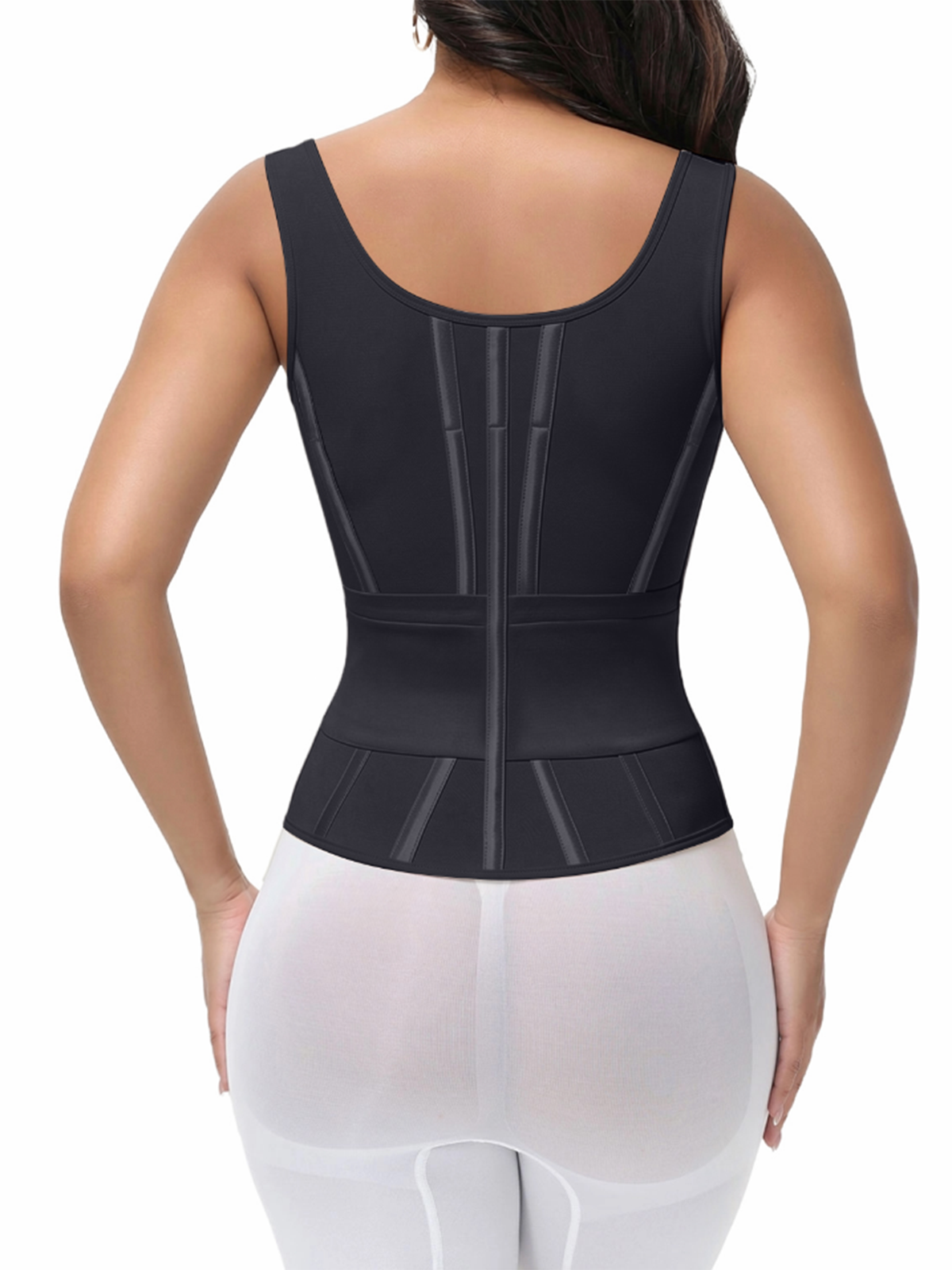 Adjustable Strap High Compression Zipper Bustier Shaper Vest