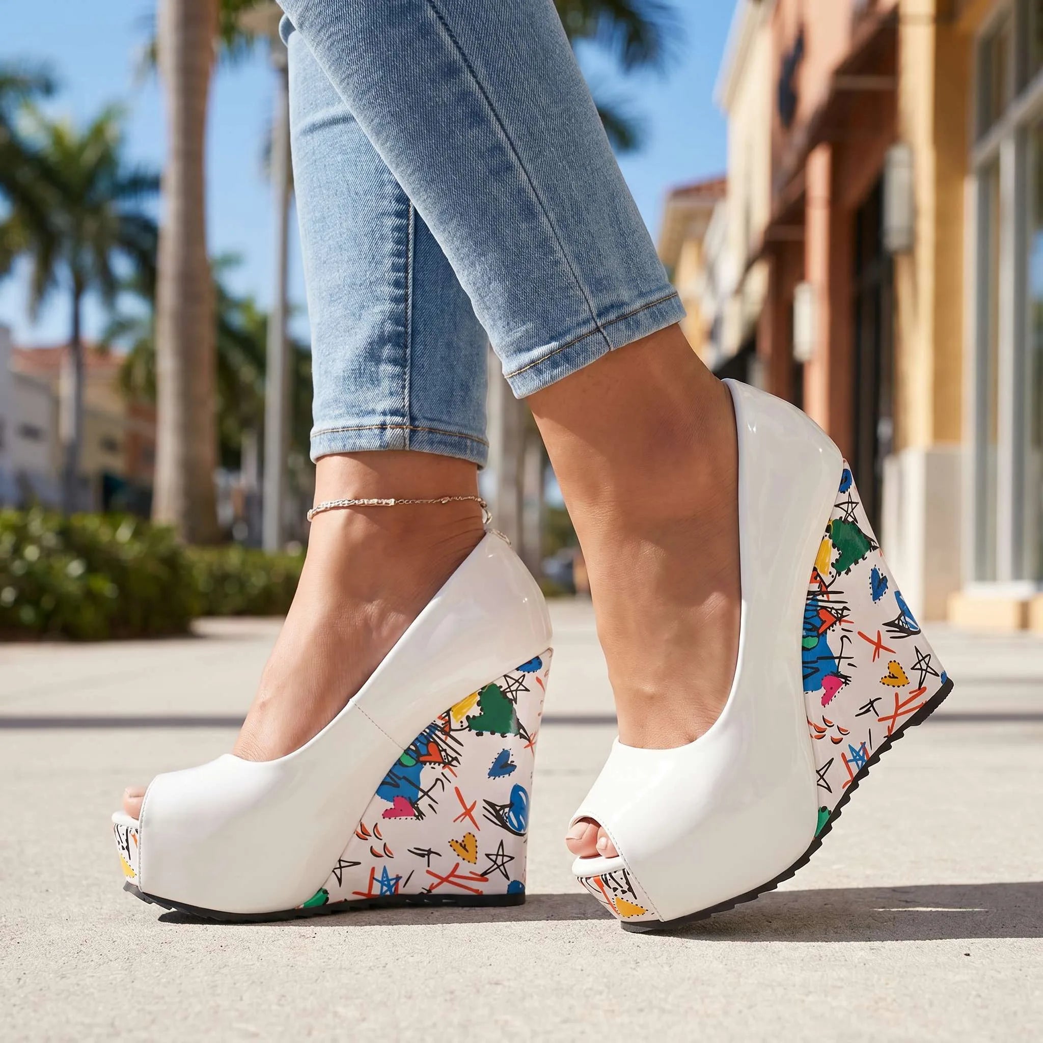 Cynthia Artistic Wedge Heels