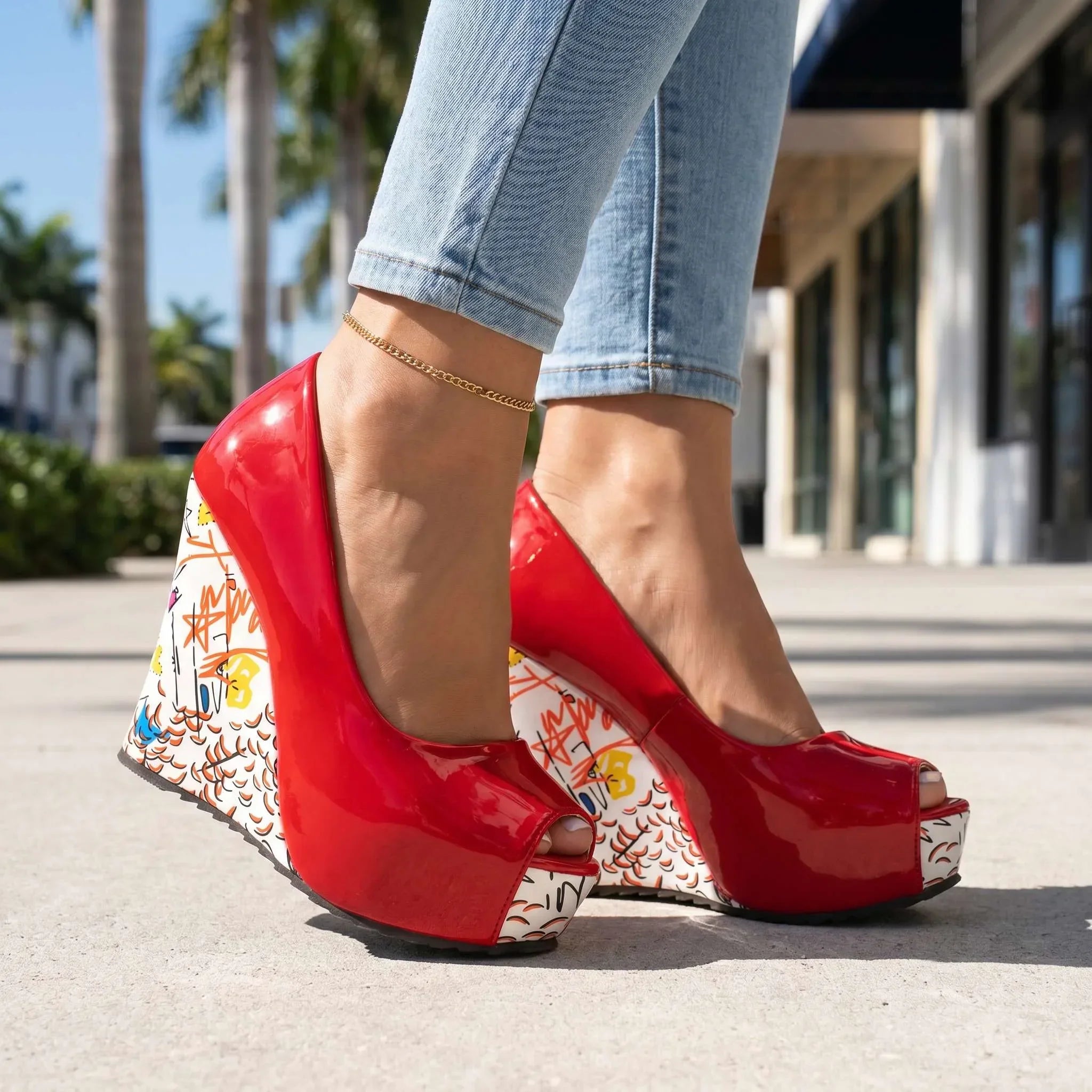 Cynthia Artistic Wedge Heels